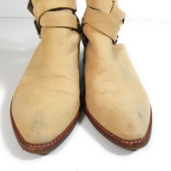 Jeffrey Campbell Everly Women Tan Buckle Booties 8 - Picture 5 of 13